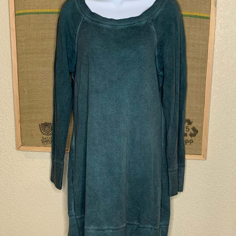 Ell Rena Medium Mineral Washed Long Sleeve Tunic Sweatshirt Dress
